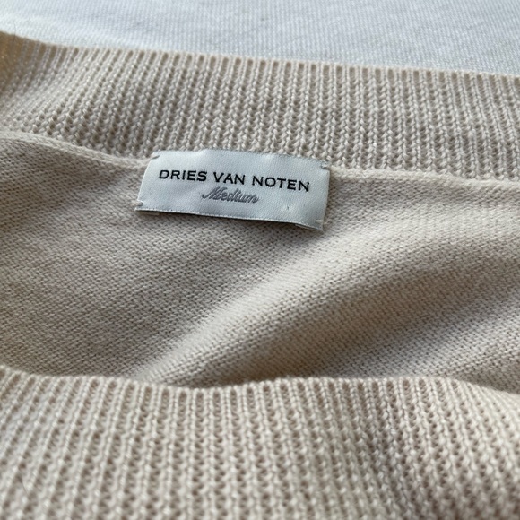 Dries Van Noten - Beige Merino Nada Sweater | Medium - Picture 7 of 10